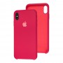 Чехол silicone для iPhone Xs Max case rose red
