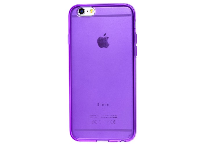 Чехол силиконовый для iPhone 6 прозрачно фиолетовый
