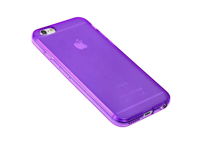 Чехол силиконовый для iPhone 6 прозрачно фиолетовый
