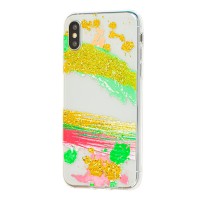 Чехол силиконовый для iPhone X / Xs краски