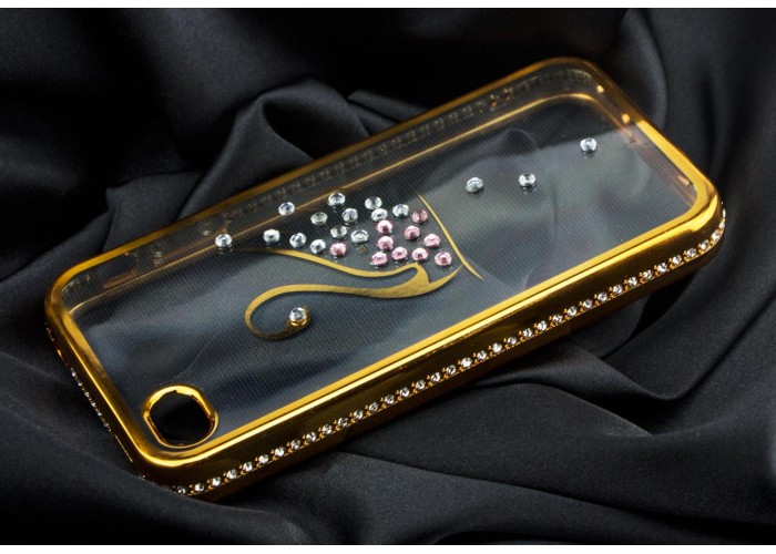 Чехолл для iPhone 5 Kingxbar силиконовый лебедь золотой