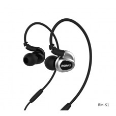 Спортивные вакуумные наушники Remax RM-S1 Sport headphones black черный