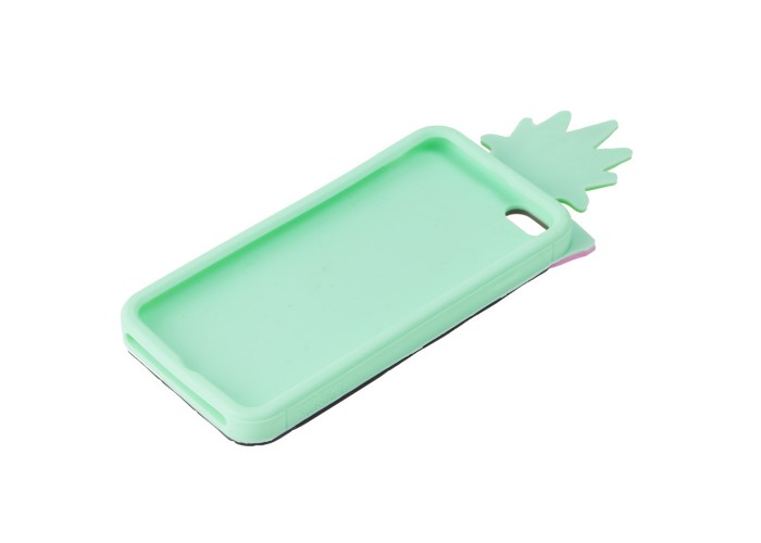 3D чехол pink для iPhone 6 ананас черный