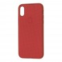 Чехол Carbon New для iPhone X / Xs красный