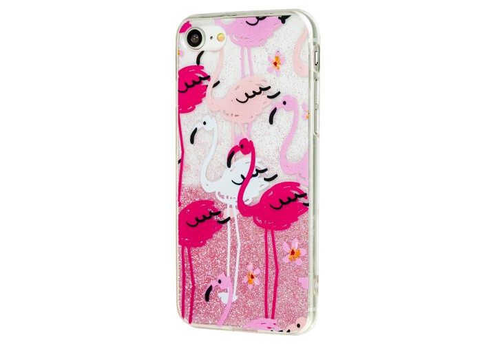 Чехол Chic Kawair для iPhone 7 / 8 розовые фламинго