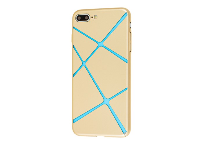 Чехол Cococ для iPhone 7 Plus / 8 Plus золотистый с полосами