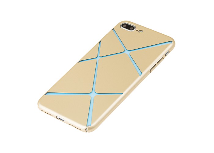 Чехол Cococ для iPhone 7 Plus / 8 Plus золотистый с полосами