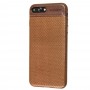Чехол EasyBear для iPhone 7 Plus / 8 Plus эко-кожа коричневый