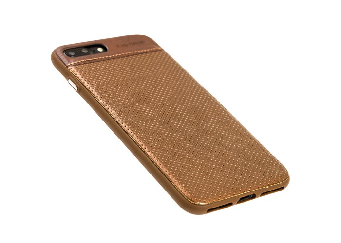 Чехол EasyBear для iPhone 7 Plus / 8 Plus эко-кожа коричневый