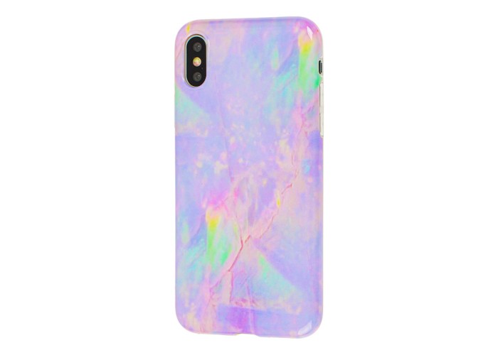 Чехол Light Mramor для iPhone X / Xs case 360 мраморный фиолет