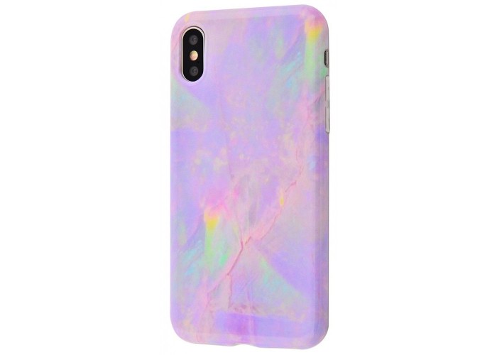 Чехол Light Mramor для iPhone X / Xs case 360 мраморный фиолет