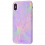 Чехол Light Mramor для iPhone X / Xs case 360 мраморный фиолет