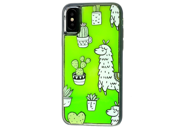 Чехол Neon песок для iPhone X / Xs зеленый 