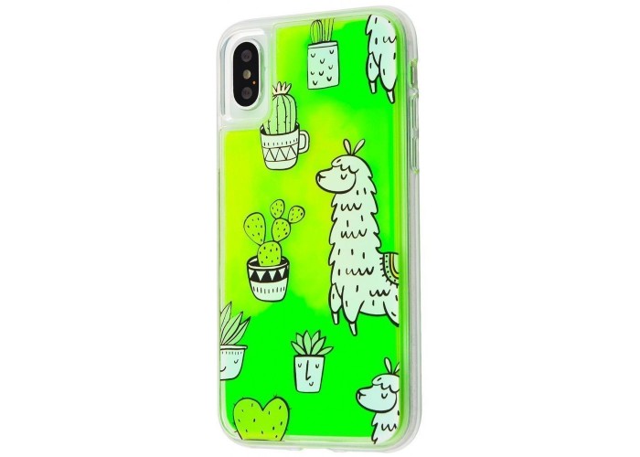 Чехол Neon песок для iPhone X / Xs зеленый 