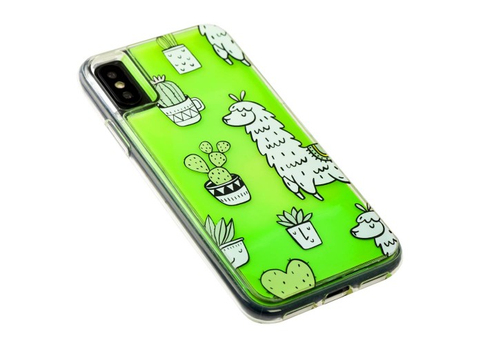Чехол Neon песок для iPhone X / Xs зеленый 