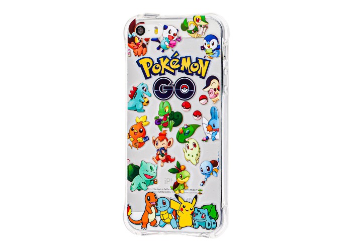 Чехол Pokemon GO для iPhone 5 прозрачные
