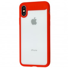 Чехол для Apple iPhone X / Xs Rock Clarity красный