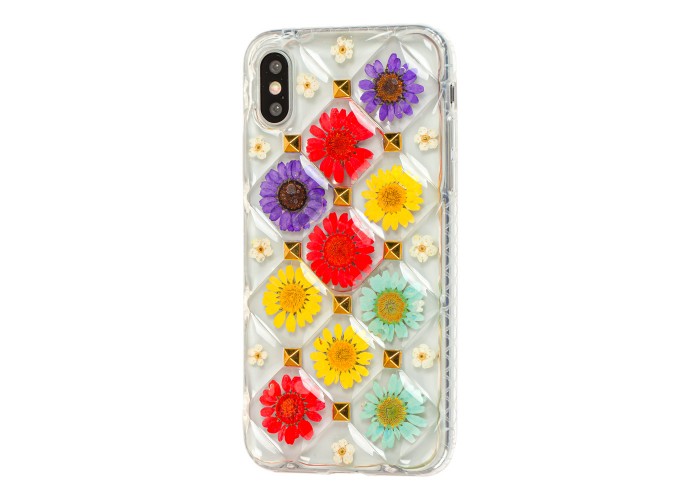 Чехол для iPhon X / Xs Flowers 3D 