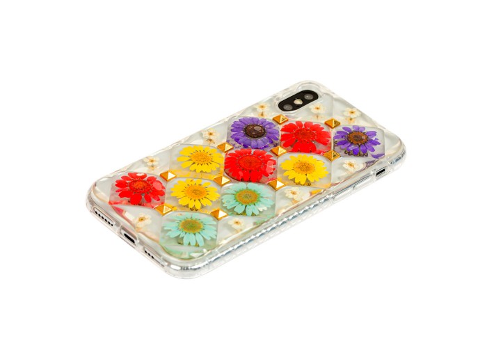 Чехол для iPhon X / Xs Flowers 3D 