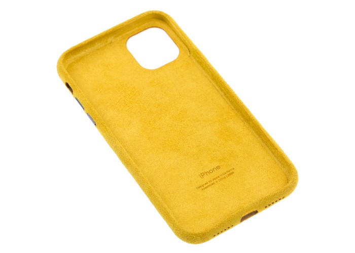 Чехол для iPhone 11 Alcantara 360 желтый