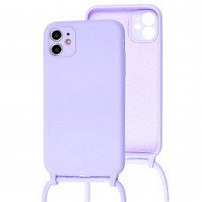 Чехол для iPhone 11 Lanyard without logo light purple