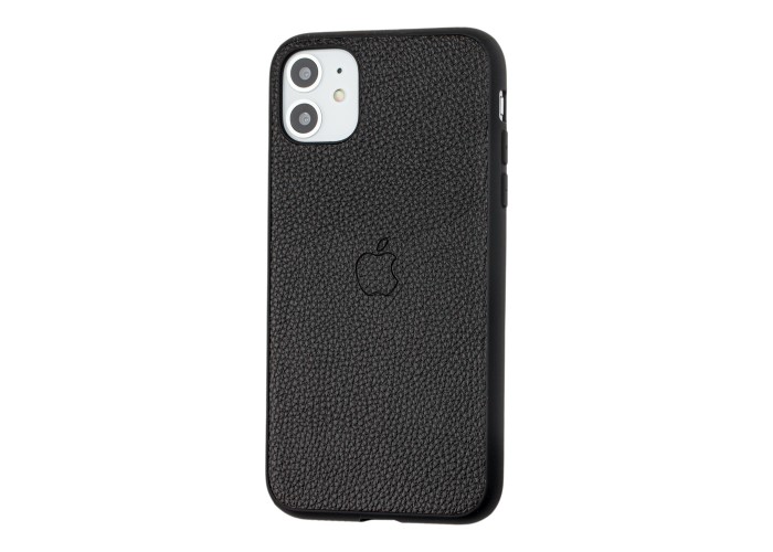 Чехол для iPhone 11 Leather cover черный