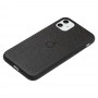 Чехол для iPhone 11 Leather cover черный