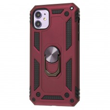 Чехол для iPhone 11 Serge Ring ударопрочный бордовый