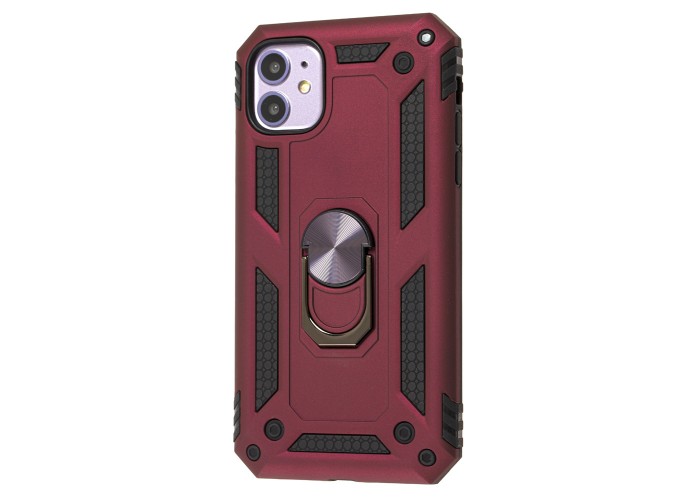 Чехол для iPhone 11 Serge Ring ударопрочный бордовый