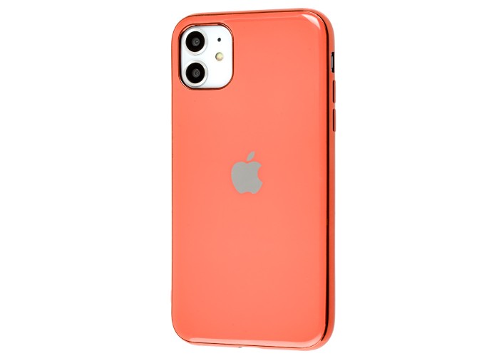 Чехол для iPhone 11 Silicone case (TPU) коралловый