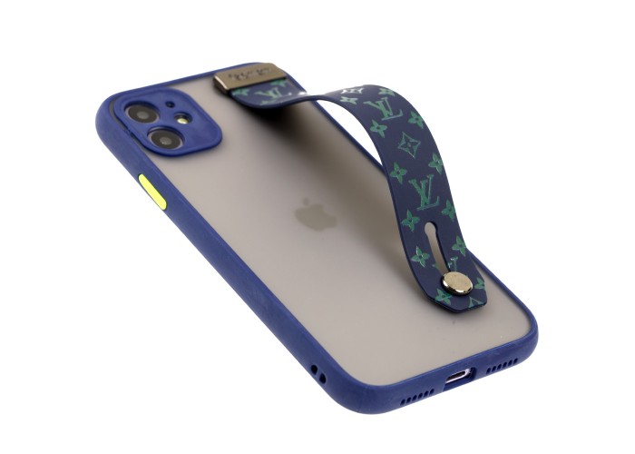 Чехол для iPhone 11 WristBand LV синий / зеленый