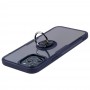 Чехол для iPhone 12 Pro Max Deen CrystalRing с кольцом темно-синий