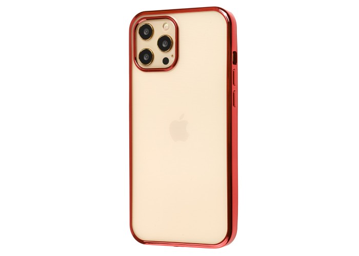 Чехол для iPhone 12 Pro Max Glossy edging красный