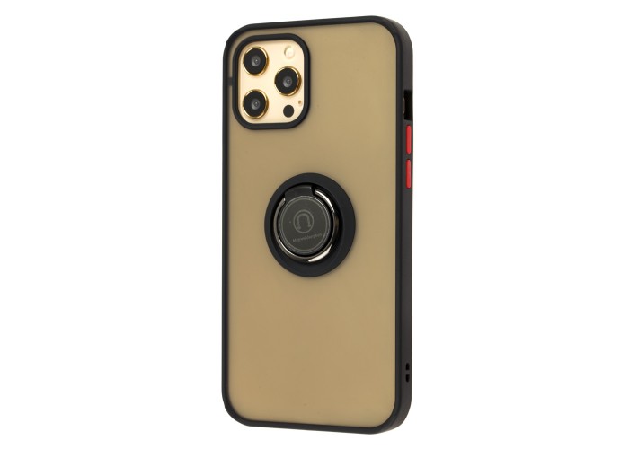 Чехол для iPhone 12 Pro Max LikGus Edging Ring черный / красный