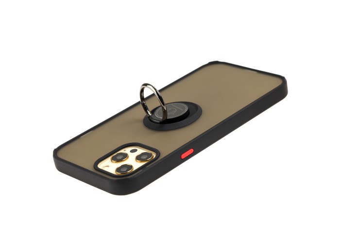 Чехол для iPhone 12 Pro Max LikGus Edging Ring черный / красный