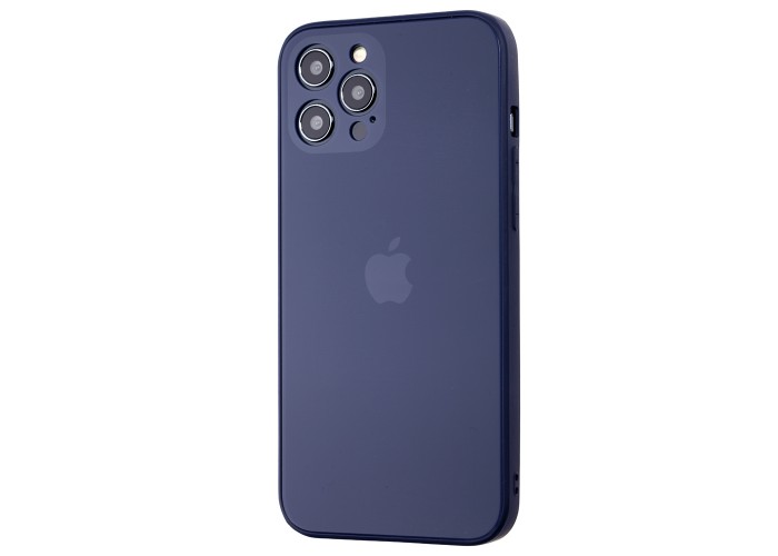 Чехол для iPhone 12 Pro Max Matt glass синий
