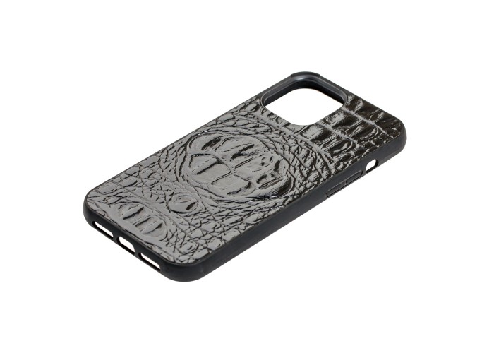 Чехол для iPhone 12 Pro Max Reptile Croco черный