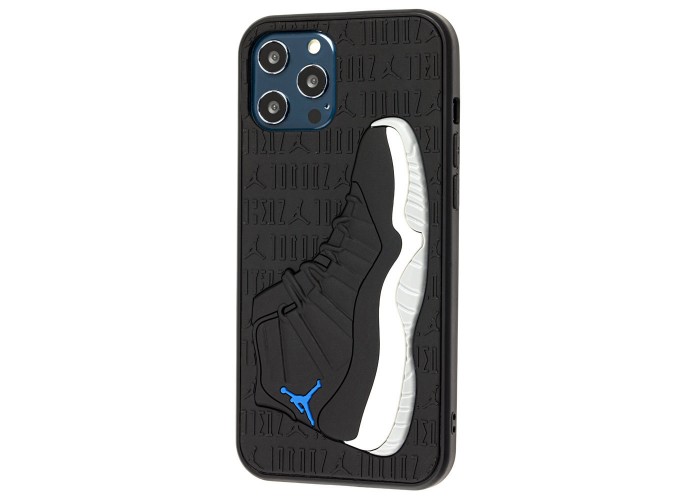 Чехол для iPhone 12 Pro Max Sneakers Brand jordan черный / серый