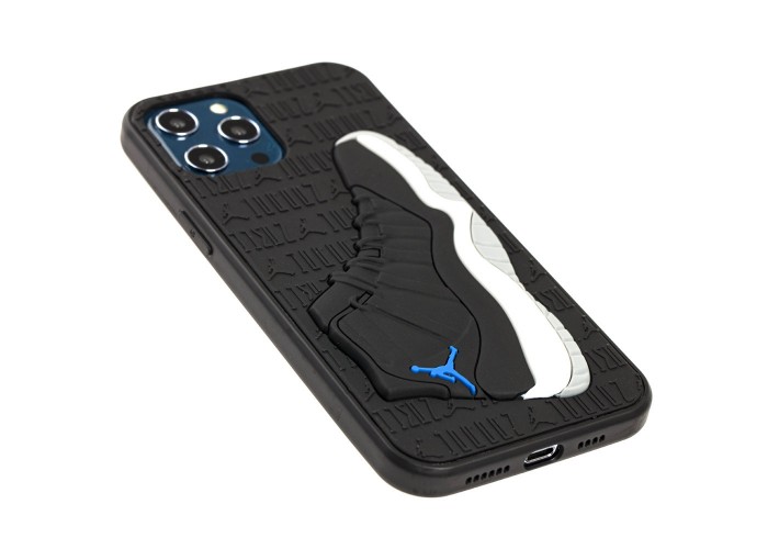 Чехол для iPhone 12 Pro Max Sneakers Brand jordan черный / серый