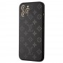 Чехол для iPhone 12 Pro Max glass LV черный