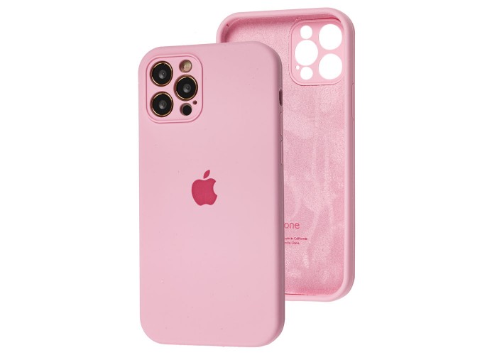 Чехол для iPhone 12 Pro Silicone Slim Full camera light pink