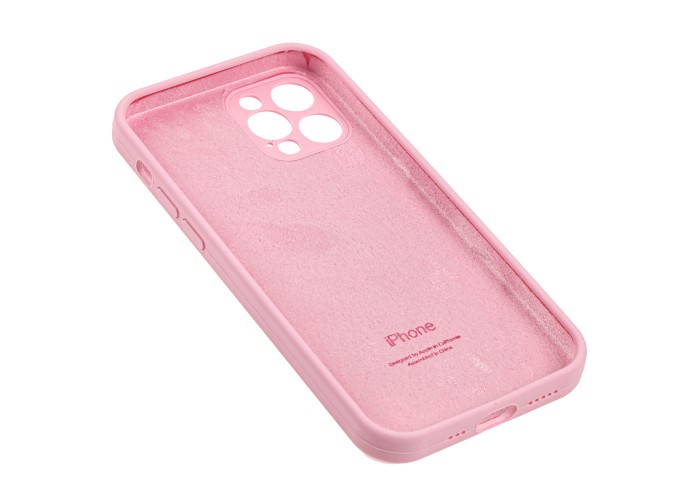 Чехол для iPhone 12 Pro Silicone Slim Full camera light pink