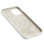 Чехол для iPhone 12 / 12 Pro MagSafe Silicone Full Size белый
