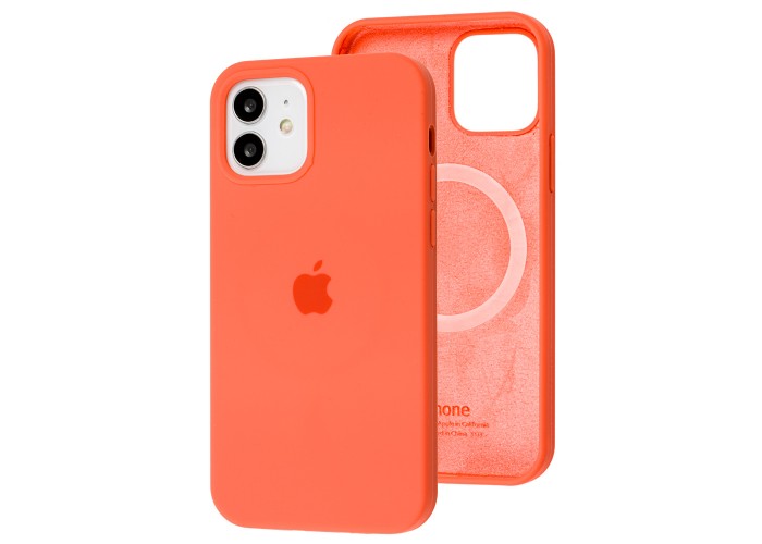 Чехол для iPhone 12 / 12 Pro MagSafe Silicone Full Size pink citrus