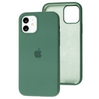 Чехол для iPhone 12 / 12 Pro Silicone Full зеленый / pine green