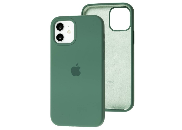 Чехол для iPhone 12 / 12 Pro Silicone Full зеленый / pine green
