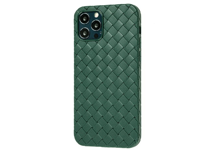 Чехол для iPhone 12 / 12 Pro Weaving case зеленый