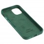 Чехол для iPhone 12 mini Alcantara 360 темно-зеленый
