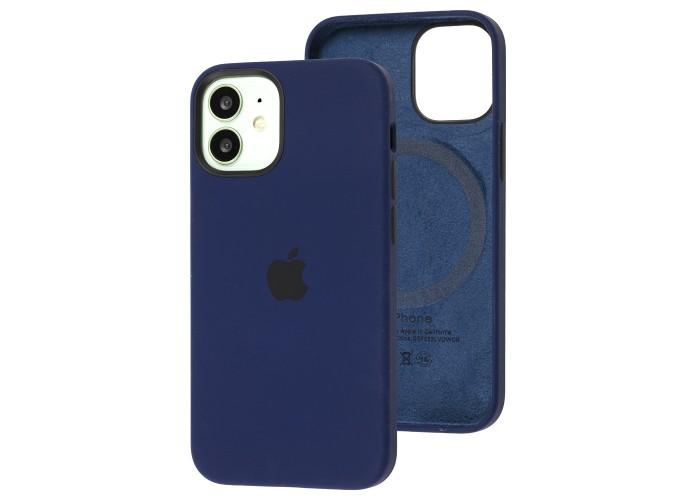 Чехол для iPhone 12 mini MagSafe Silicone Full Size deep navy