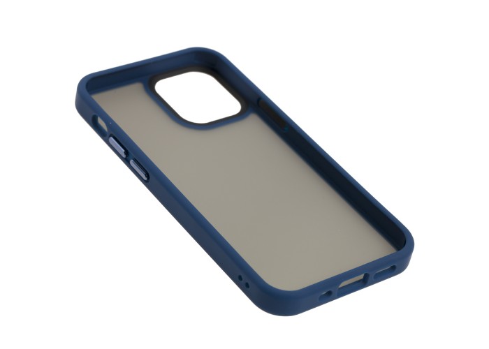 Чехол для iPhone 12 mini Totu Shadow Matte Metal Buttons темно-синий